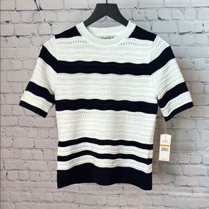 Nanette Lenore Striped Knit Top